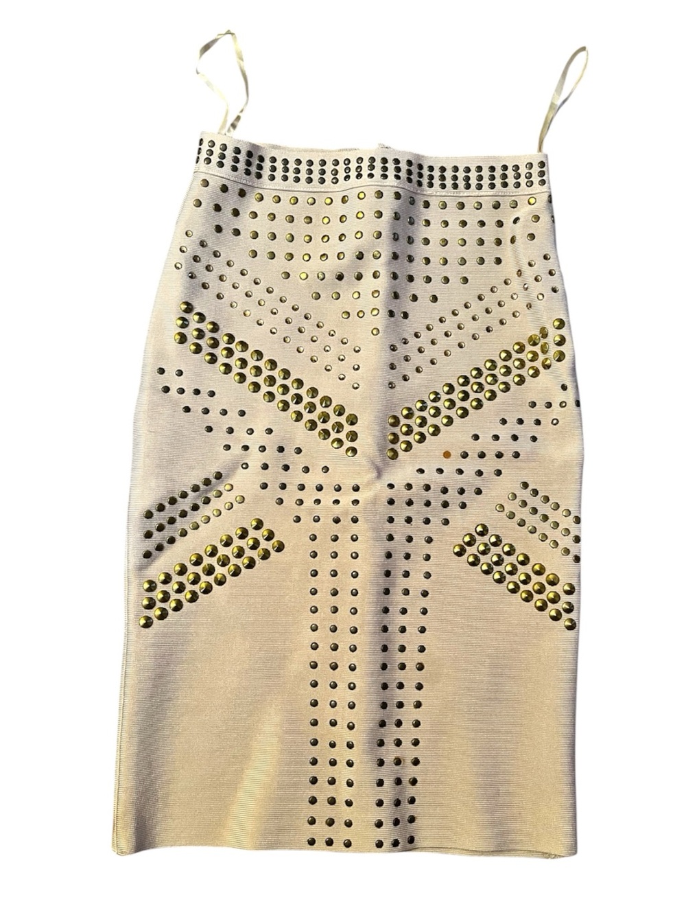 Herve leger bandage studded midi skirt